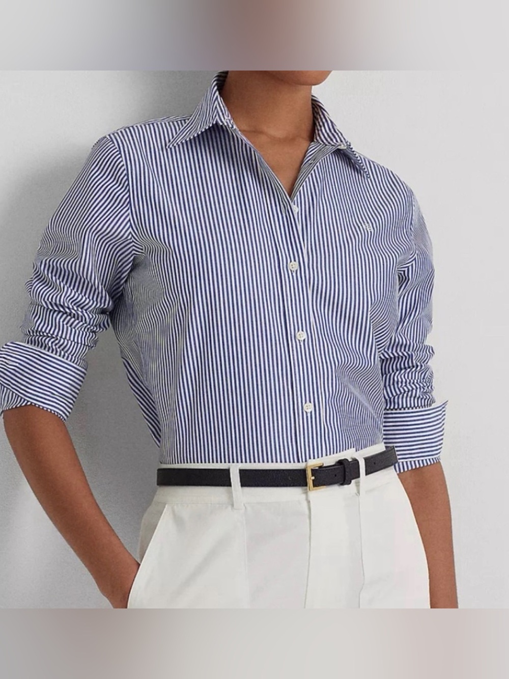 NWT Ralph Laren Striped Cotton strech Button Down Shirt